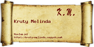 Kruty Melinda névjegykártya